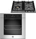 Bertazzoni F60 9 MOD E S X + P60 4L MOD NE Фурна над плот 76лт Ш59.5см.