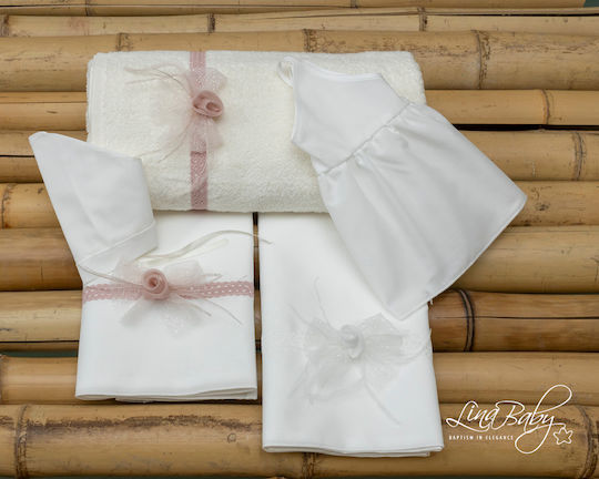 Lina Baby Set Bătături De Botez Nora Ecru-Măr Stricat 3 Buc