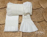 Lina Baby Baptism Towel Set Kathy Εκρού