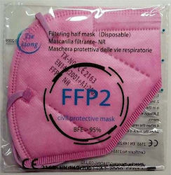 Tiexiong FFP2 Civil Protective Mask BFE >95% Ροζ 40τμχ