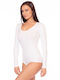Long Sleeve Bodysuit 4154 White