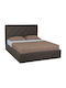 Polina Bed Double Upholstered with Fabric with 17 Slats with Storage Space for Mattress 110x190cm