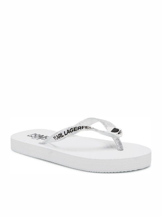 Karl Lagerfeld Παιδικές Σαγιονάρες Flip Flops Λευκές