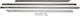 S-dizayn Protections for Car Doors Metallic Decorative Door Sill Strip Rear for Mercedes Vito W447 2014 Chrome 6pcs Silver