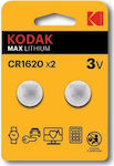 Kodak Max Lithium Μπαταρίες Ρολογιών CR1620 3V ...