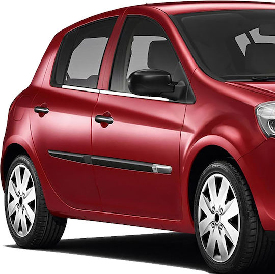 S-dizayn Αυτοκόλλητα Trim Μαρκέ Παραθύρων για Renault Clio 5D 2006 Χρώμιο 4τμχ /SD
