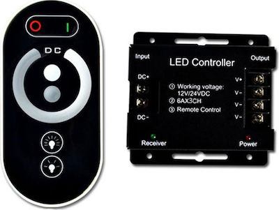 Wireless Dimmer Touch Controller RF With Remote Control για LED Ταινία RFTC-03