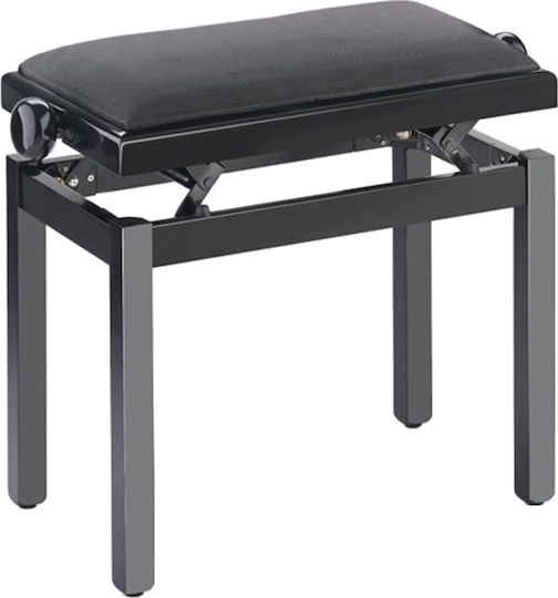 Stagg Σκαμπό Πιάνου Ρυθμιζόμενο Highgloss Black Μ55xΠ32xΥ49-57cm