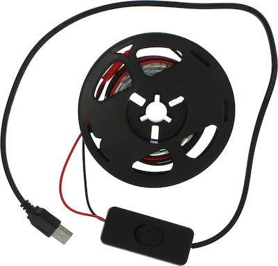 Wasserdicht LED Streifen Versorgung USB (5V) mit Kaltweiß Licht Länge 0.5m mit Netzteil SMD5050
