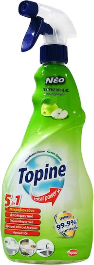Topine 5 In 1 Total Power Sprühreiniger mit desinfizierender Wirkung Grüner Apfel 1x750ml