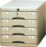 Drawer GROOVY 4 drawers with lock