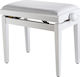 Soundsation Stool Piano Adjustable Satin White L54xW23xH44.5-53.5cm