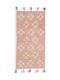 Nef-Nef Homeware Gener Rug Rectangular Cotton with Fringes Pink
