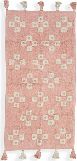 Nef-Nef Homeware Gener Teppich Rechteckig Baumwolle mit Fransen Pink