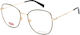 Levi's Damen Metallisches Brillengestell Schwar...
