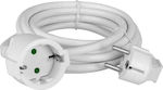 Powertech Extension Cable Cord 3m White