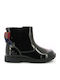 Mod8 Kids Patent Leather Anatomic Boots with Zipper Black