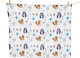 Jukki Happy Friends Flanell-Kuscheldecke Blau 70x80cm.