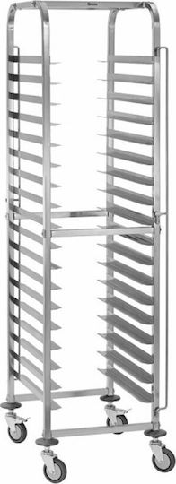 Bartscher Carucior pentru bucătărie comercială pentru 18 tăvi H189.5xL53.5xL68.5cm