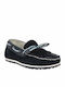 Boys Suede Moccasins with Laces Blue