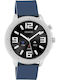 Oozoo Q00315 45mm Smartwatch με Παλμογράφο (Ασημί)