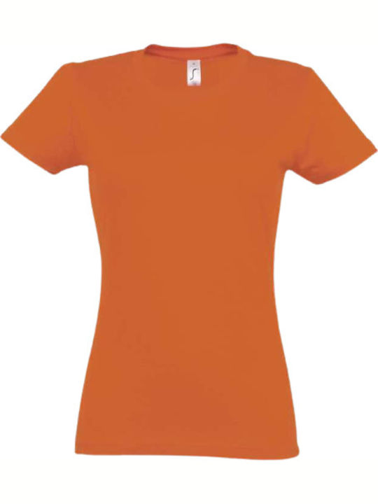 Sol's Imperial Γυναικείο Διαφημιστικό T-shirt Κοντομάνικο σε Πορτοκαλί Χρώμα