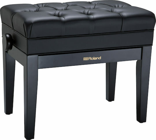Roland Σκαμπό Πιάνου Ρυθμιζόμενο Satin Black Μ55xΠ33.5xΥ49-59cm