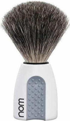 Muhle Nom Bristle Erik Shaving Brush with Badger Hair Bristles White