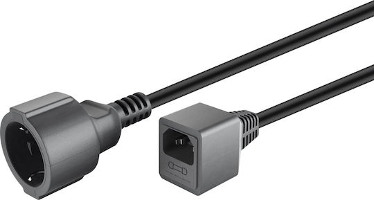 Goobay Schuko - IEC C14 Cable 1.5m Μαύρο 55528