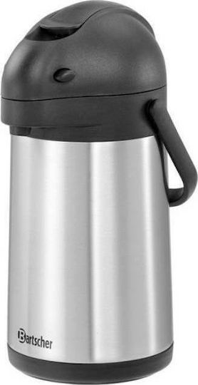 Bartscher Stainless Steel Thermos Jug 1.9lt 15x15x22.5cm 15cm