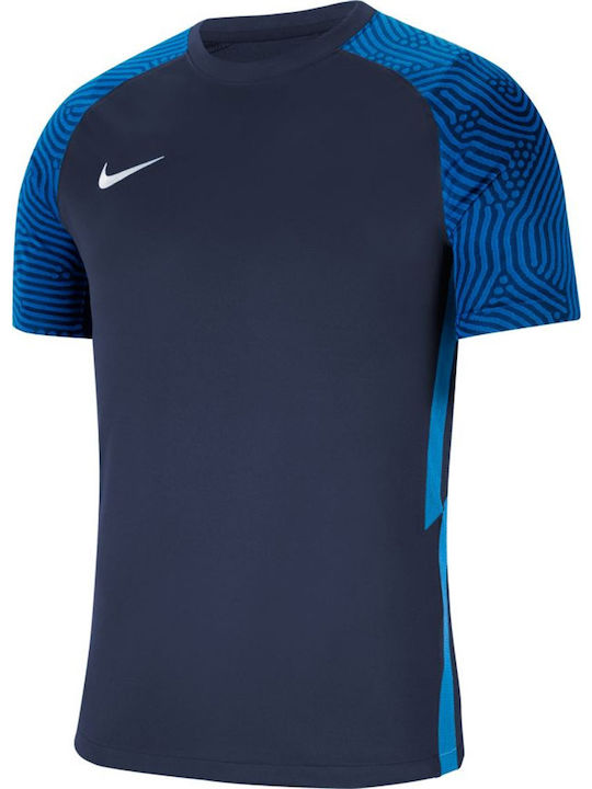Nike Strike II Bărbați T-shirt Sportiv cu Mânecă Scurtă Dri-Fit Albastru marin