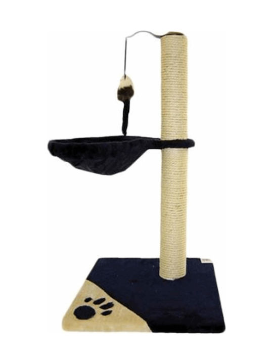 Pet Camelot Kratzbaum Katzenbäume Schwarz 2 Ebenen mit Höhe 75cm