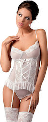 Casmir Lingerie Marcelle Corset with G-String Sexy Lingerie Sets White