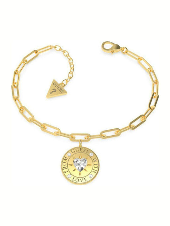 Guess Women's Gold Plated Steel Chain Bracelet