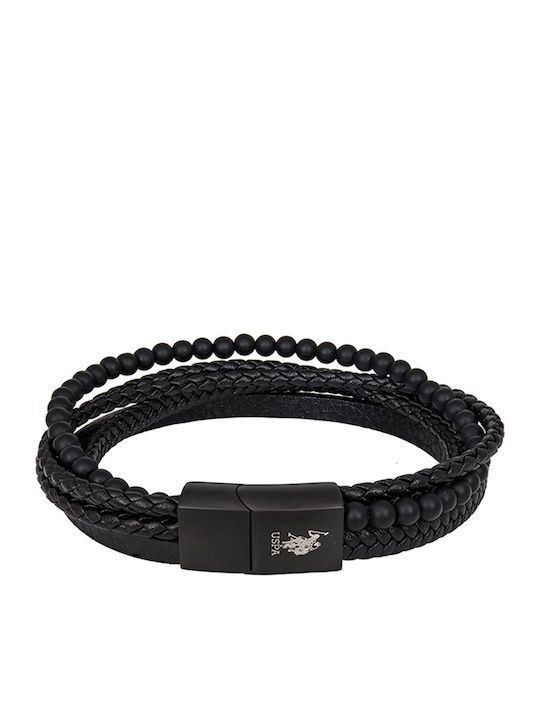 U.S. Polo Assn. Ανδρικό Βραχιόλι Δερμάτινο