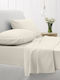 Sunshine Sheet Semi Double with Elastic 120x200+30cm. Cotton Feelings 151 108 Ecru