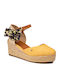 Wrangler Bella Classic Platforme dama în stil espadrile Galbene