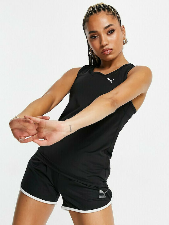 Puma Αμάνικη Γυναικεία Αθλητική Μπλούζα Μαύρη