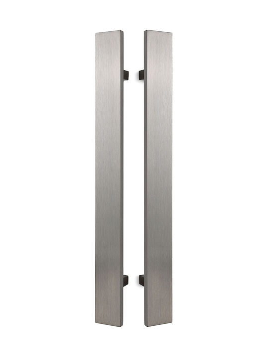 Convex Handle Front Door 1147 Pair 400mm Inox