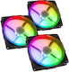 Noiseblocker NB-eLoop X B12-P Case Fans 120mm (2000rpm / 109.47cfm) with ARGB Lighting and 3-Pin Connection Pack of 3