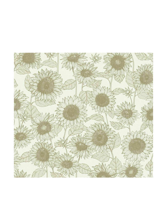 Wallpaper Sunflowers Beige L1005xW53cm