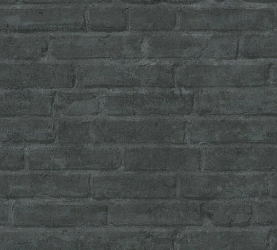 Wall Wallpaper Industrial Vinyl Black 1005x53cm Washable
