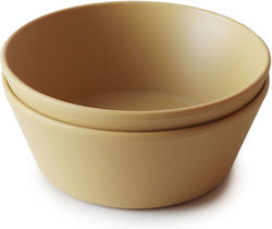 Mushie Baby Food Bowl Dinner made of Plastic Ye...