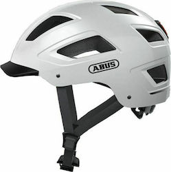 Abus Hyban 2.0 City Bicycle Helmet with LED Light White