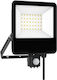Elvhx Waterproof LED Flood Light 50W Cold White 6500K with Motion Sensor and Photocell IP65