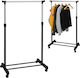 Viosarp Garment Rack Metallic Telescopic In Black Colour