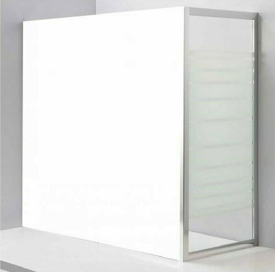 Gloria Banita Shower Screen Bathtub with Hinged Door 68-74x135cm Chrome