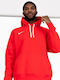 Nike Club 20 Men's Sweatshirt with Hood and Pockets Red