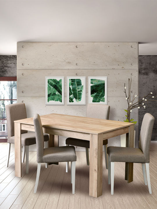 Itaka Трапезна Маса Дървена Дъб 135x80x75см