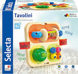 Selecta Baby Toy Tavolini Πίνακας Λεπτής Κινητικότητας made of Wood with Sounds for 0++ Months